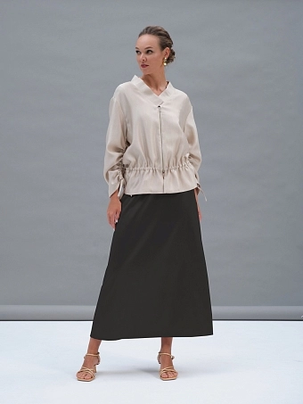 Черная атласная юбка Hecate