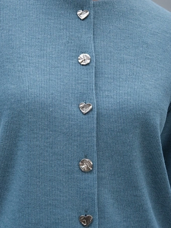 Голубой трикотажный жакет