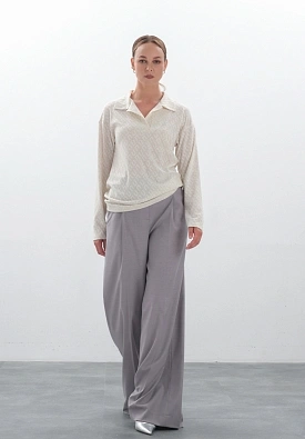 Брюки широкие серые hedonist