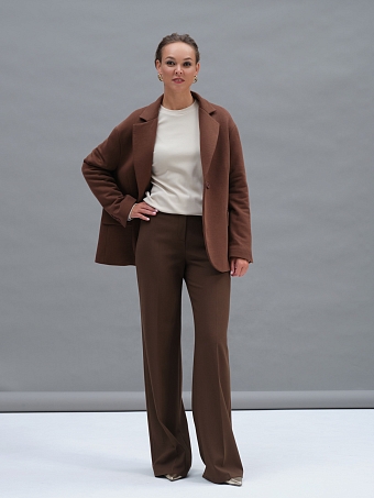 Шоколадный жакет из футера