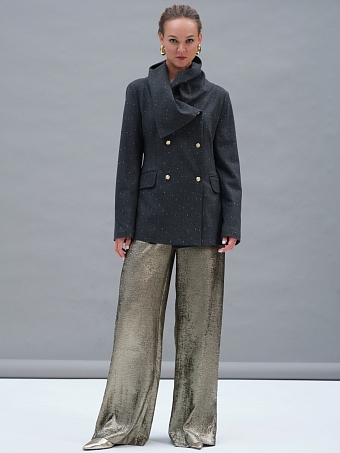 Золотистые прямые брюки Clio