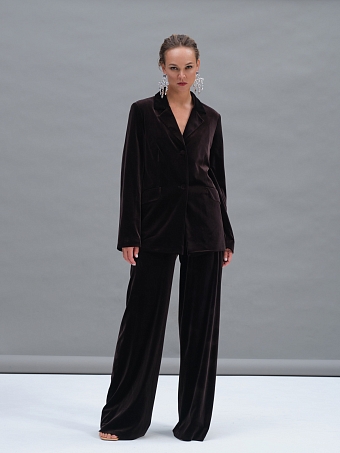 Бархатные прямые брюки Calliope