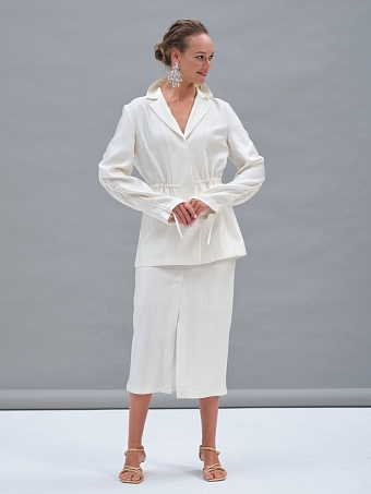 Белая прямая юбка Aurora